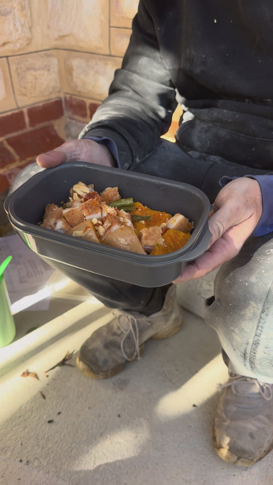 Hot Lunch, anywhere enjoy a hot meal without a microwave.